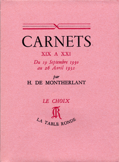 Carnets XIX à XXI